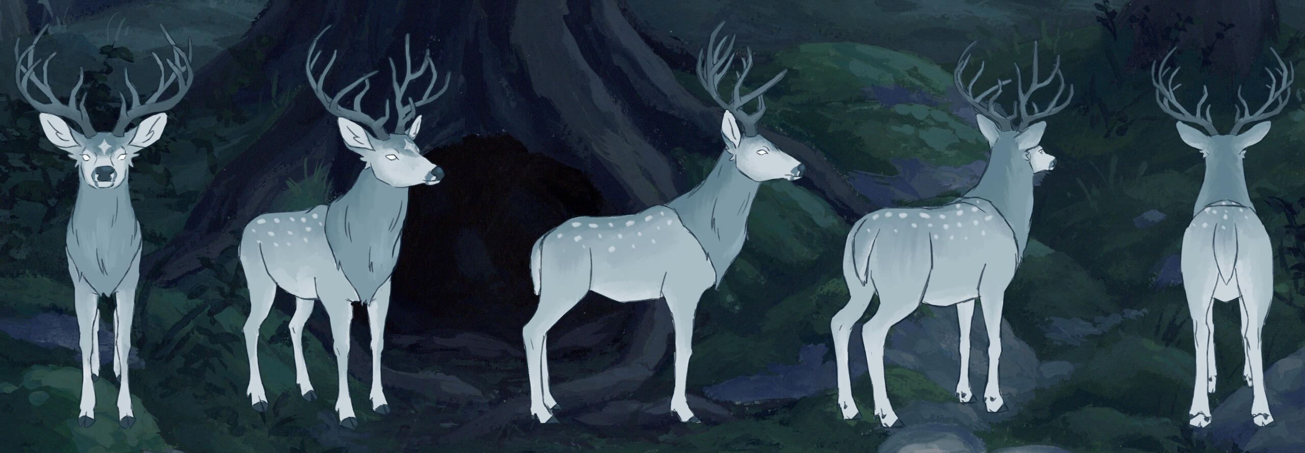 Turnaround for the main character, the deer.